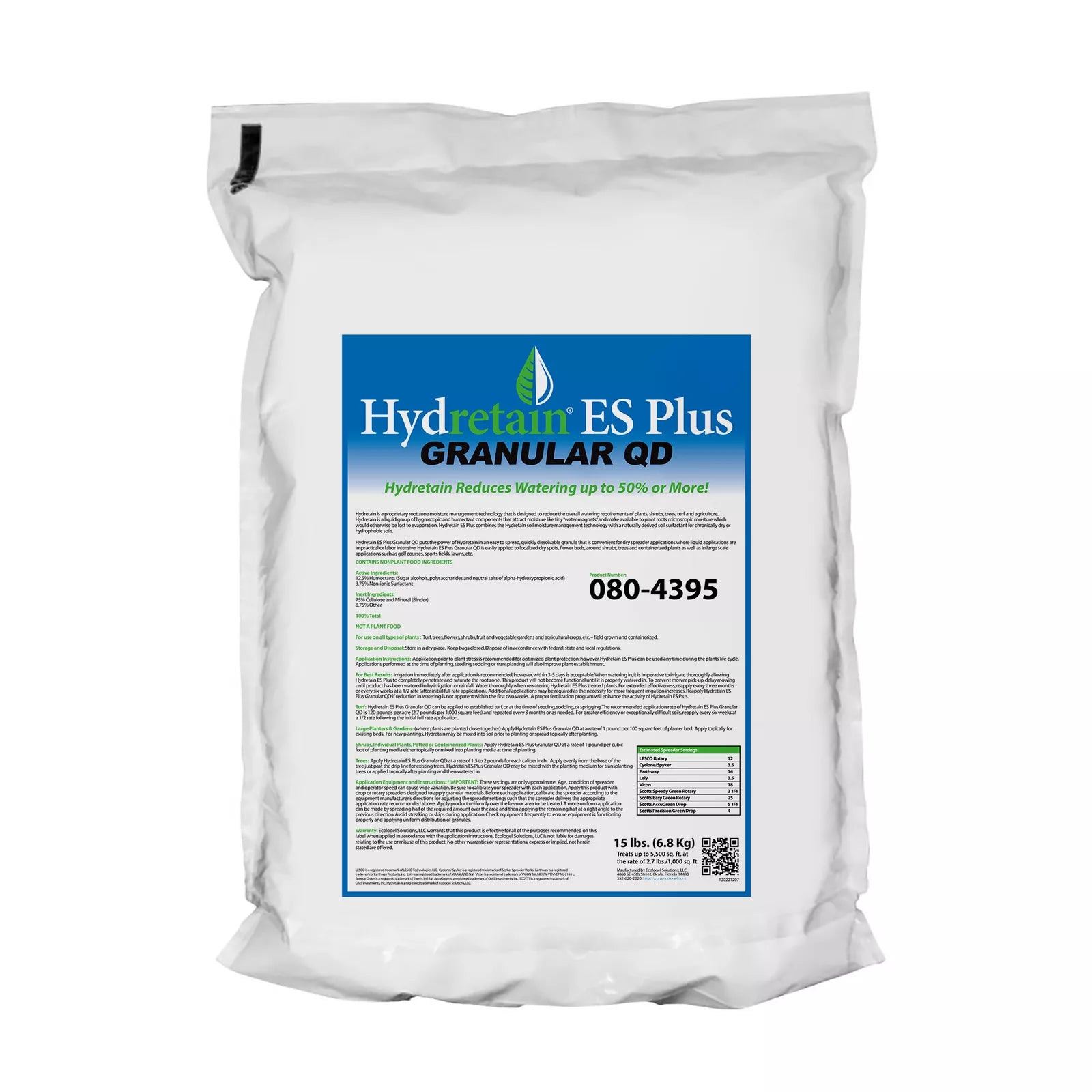 Ecologel 080-4395 Hydretain Granular QD 15 LB