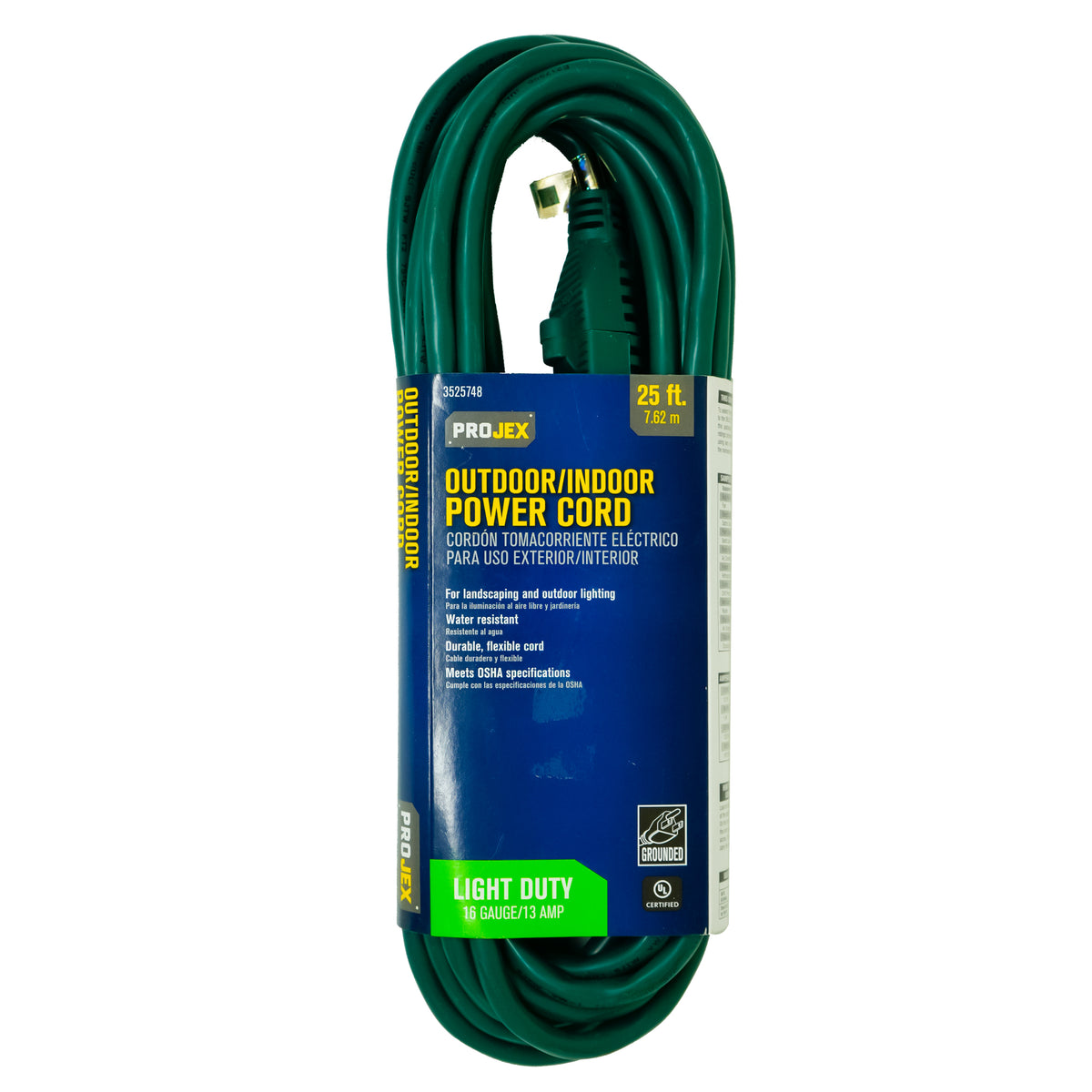 Emery Jensen 3525748 Cable de extensión / 25 pies / 16/3 / Verde