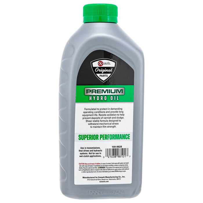 Exmark 109-9828 Aceite hidráulico 1 cuarto de galón.