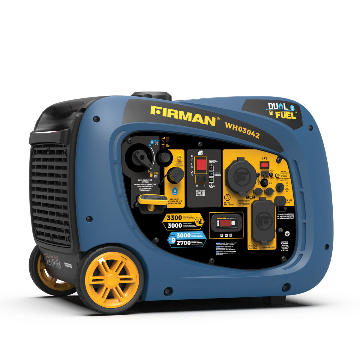 Firman WH03042 Dual Fuel Inverter Portable Generator 3300W Electric Start
