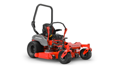 Gravely 997010 Pro-Turn EV 60 descarga trasera, con plataforma X-Factor 3 de 60" y calibre 7, 4 baterías de iones de litio