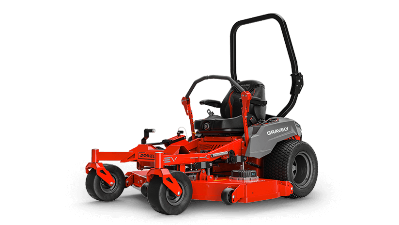 Gravely 997010 Pro-Turn EV 60 descarga trasera, con plataforma X-Factor 3 de 60" y calibre 7, 4 baterías de iones de litio