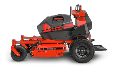 Gravely 998001 Pro-Stance EV 48 Descarga lateral con plataforma X-Factor 3 de 48" y calibre 7, 4 baterías de iones de litio