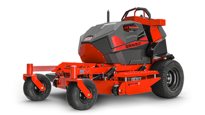 Gravely 998001 Pro-Stance EV 48 Descarga lateral con plataforma X-Factor 3 de 48" y calibre 7, 4 baterías de iones de litio