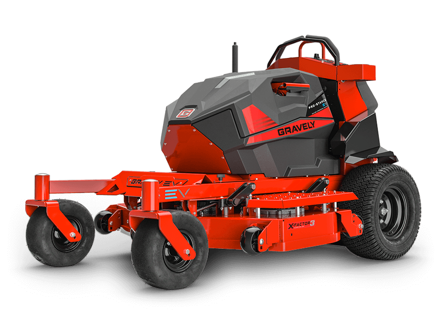 Gravely 998004 Pro-Stance EV 48 Descarga Trasera con Plataforma X-Factor 3 de 48" Calibre 7, 4 Baterías de Iones de Litio
