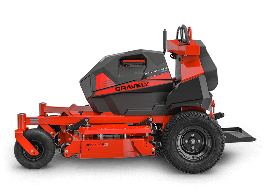 Gravely 998004 Pro-Stance EV 48 Descarga Trasera con Plataforma X-Factor 3 de 48" Calibre 7, 4 Baterías de Iones de Litio