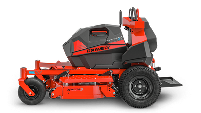 Gravely 998005 Pro-Stance EV 52 Descarga trasera con plataforma X-Factor 3 de calibre 7 de 52" y 4 baterías de iones de litio