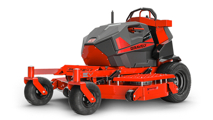 Gravely 998006 Pro-Stance EV 60 descarga trasera con plataforma X-Factor 3 de 60" calibre 7, 4 baterías de iones de litio