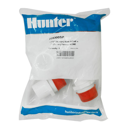 Adaptador de buje Hunter 225300SP, 1 pulg. macho Acme x 1 pulg. hembra Acme
