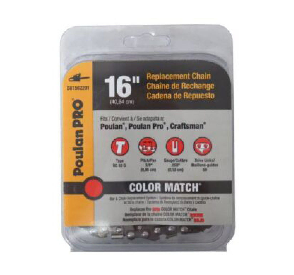Husqvarna 581562201 Cadena Motosierra Color Rojo