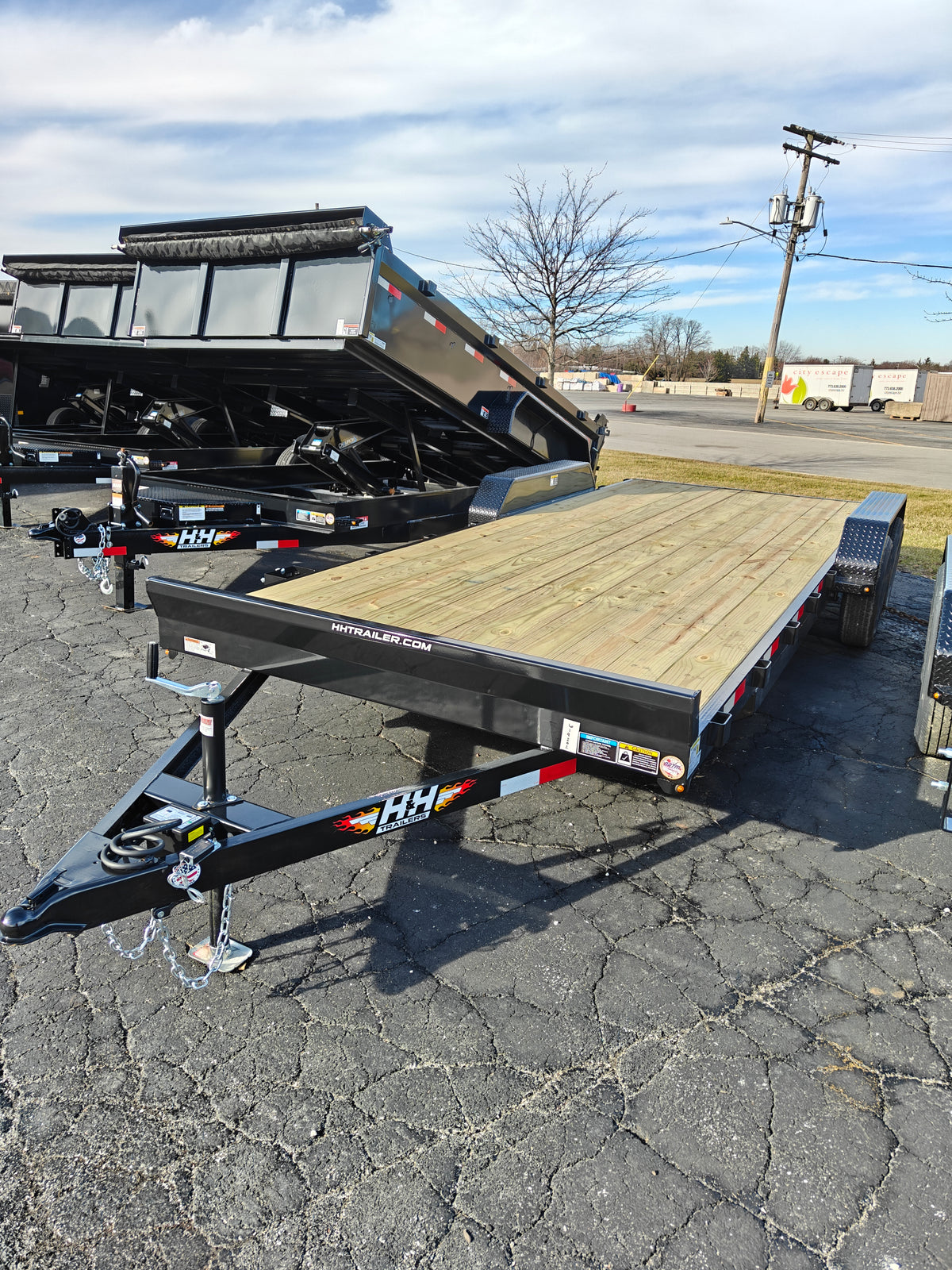 Remolque para transporte de automóviles H&amp;H Trailers HCH8220-BP-070 82 x 20 (18+2)