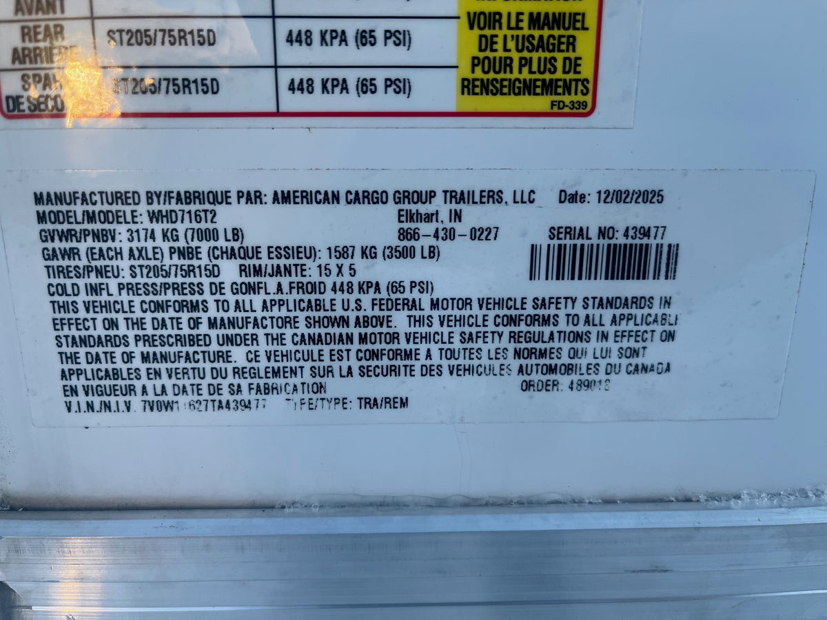 Wells Cargo WHD716T2 16 ft. Wagon HD Enclosed Trailer