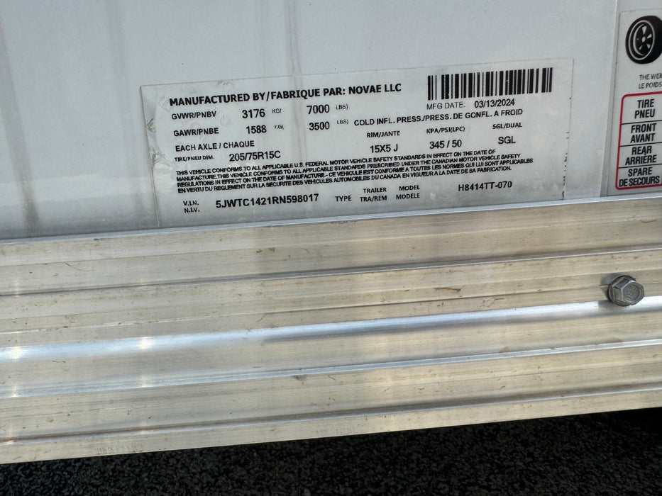 H&H H8414TT-070 14 Ft. Topline Enclosed Trailer