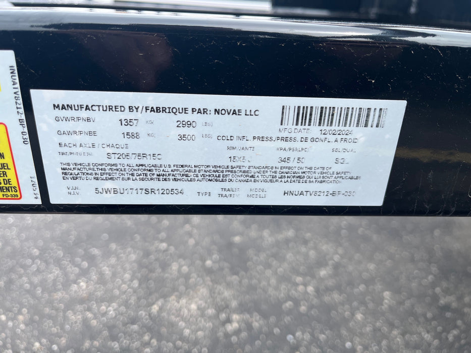 Midsota HNUATV8212-BP-030 12 ft. Nova ATV Utility Trailer