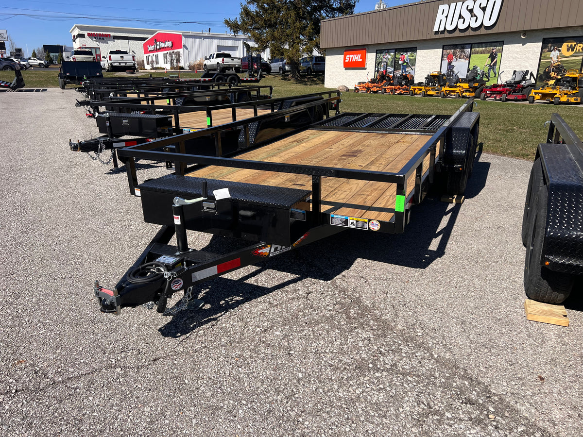 Remolque utilitario de acero H&H Trailers H8216TRS-070 de 16 pies