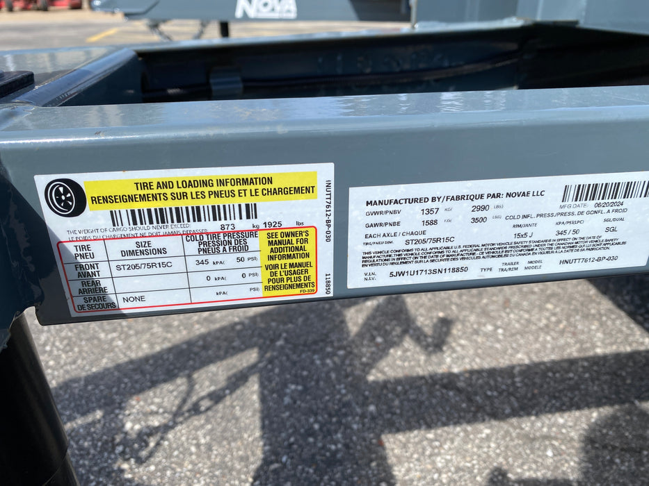 Midsota NUTT7612-BP-030 12 ft. Nova Tube Top Utility