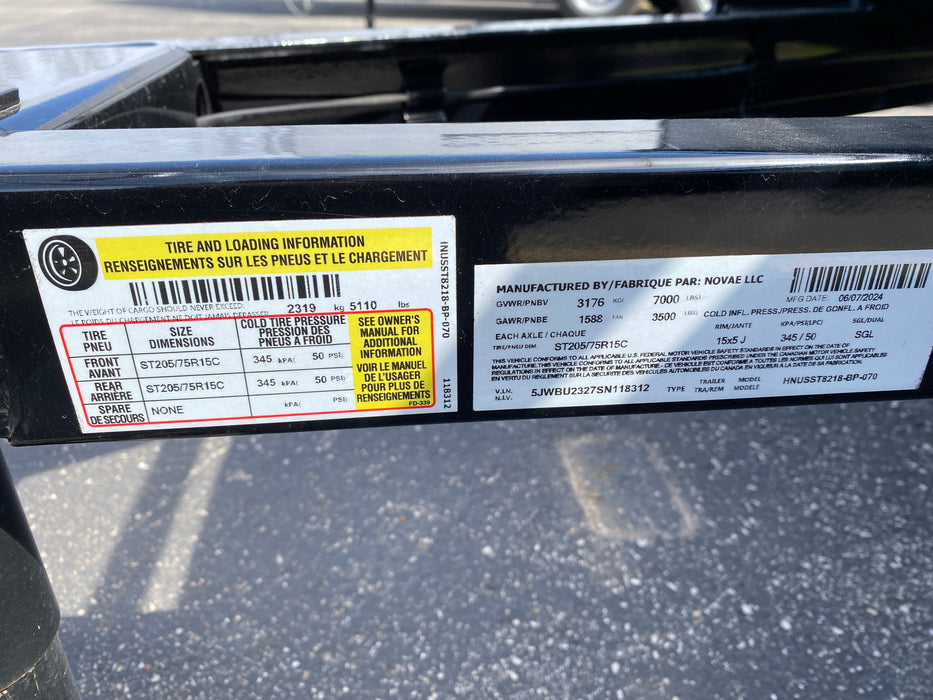 Midsota NUSST8218-BP-070 18 ft. Nova Solid Side Utility