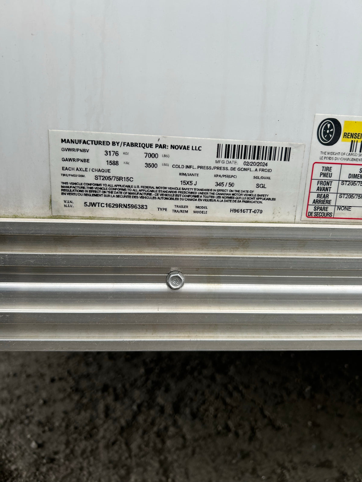 H&H H9616TT-070 16 Ft. Topline Enclosed Trailer