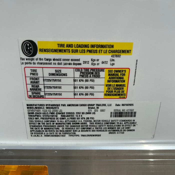 Wells Cargo WHD8520T3 20 ft. Wagon Hd Enclosed Trailer