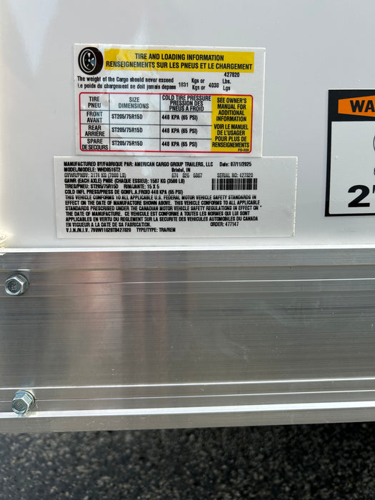 Wells Cargo WHD8516T2 16 ft. Wagon Hd Enclosed Trailer