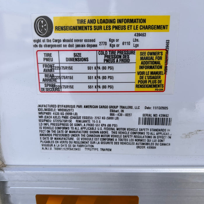 Wells Cargo WHD8520T3 20 ft. Wagon HD Enclosed Trailer