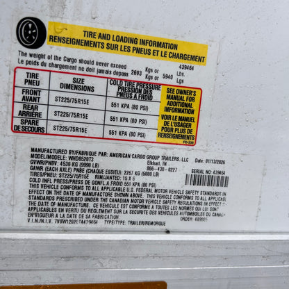 Wells Cargo WHD8520T3 20 ft. Wagon Hd Enclosed Trailer