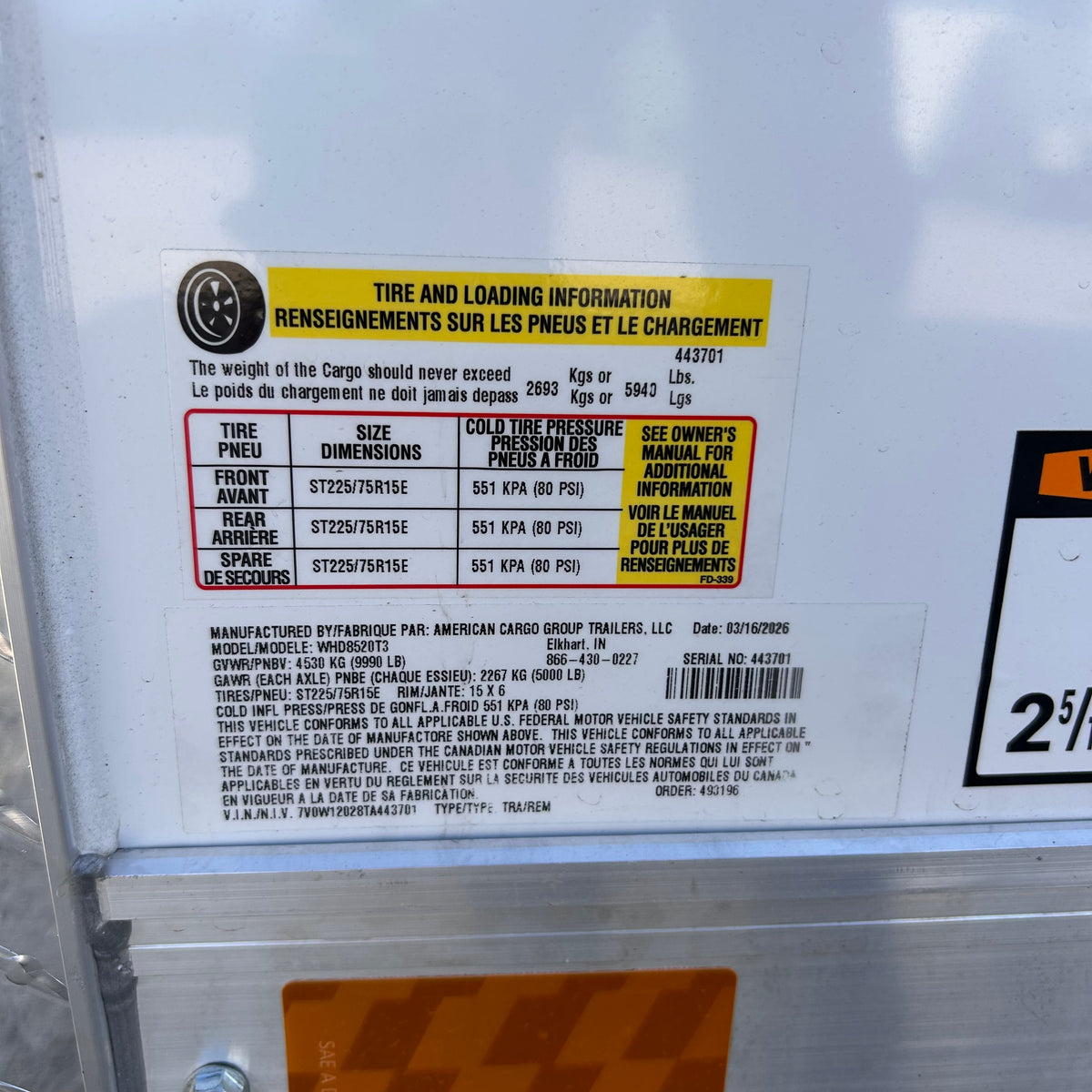 Wells Cargo WHD8520T3 20 Ft. Wagon Hd Enclosed Trailer