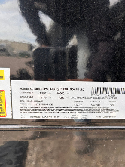 H&H Trailers H8314DBW-B-140 14 Ft. Industrial Dump Trailer