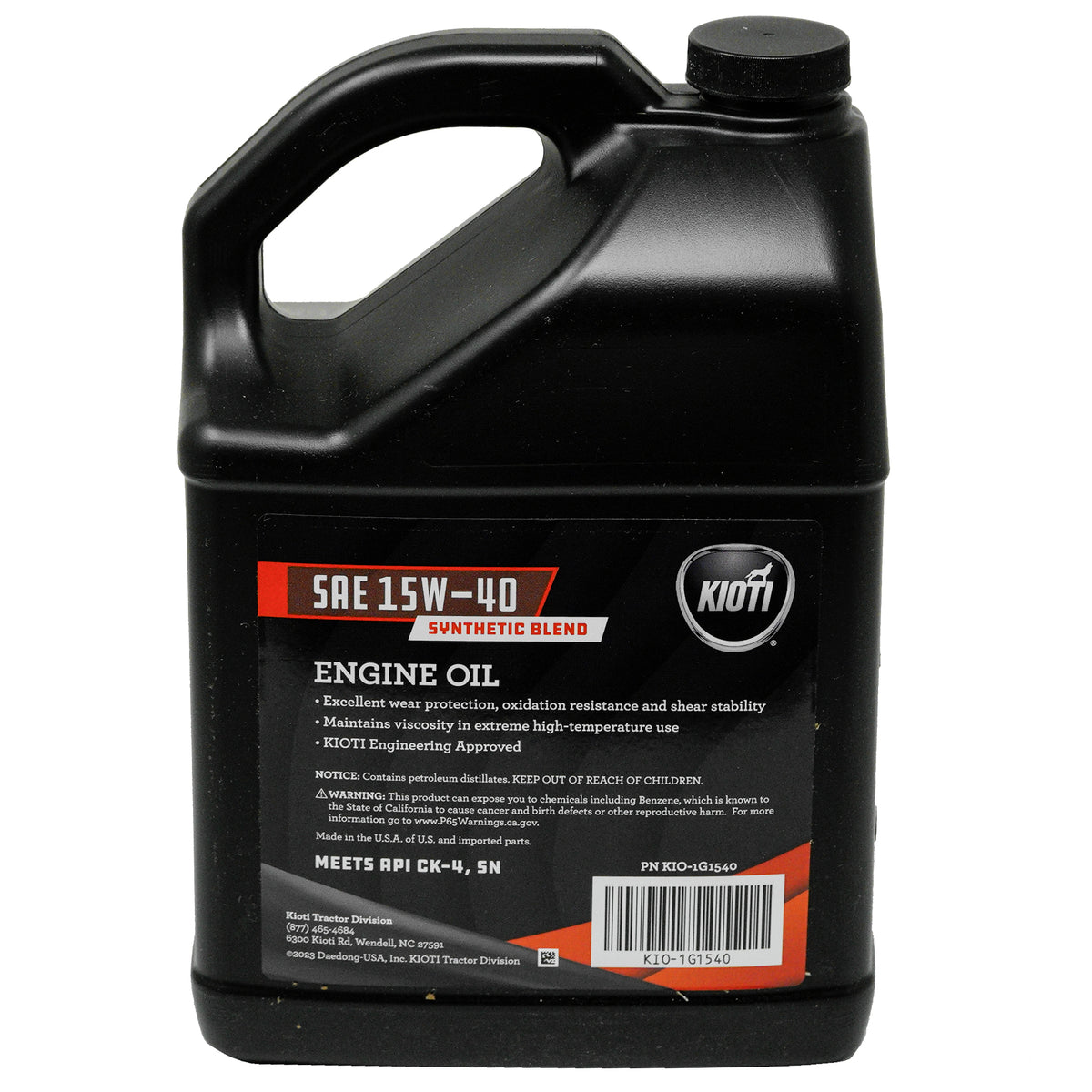 Kioti KIO-1G1540 15W-40 Engine Oil 1 Gallon