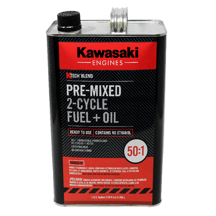 Kawasaki 99969-6560 KTECH Mezcla premezclada de combustible de 2 ciclos + aceite, 1 galón