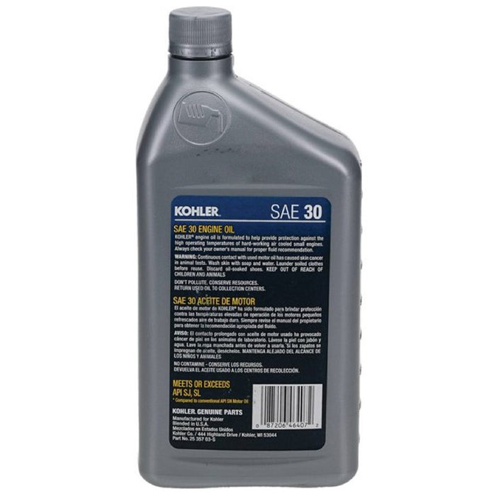 Kohler 25 357 03-S 4-Cycle SAE 30 Oil 1 Qt.