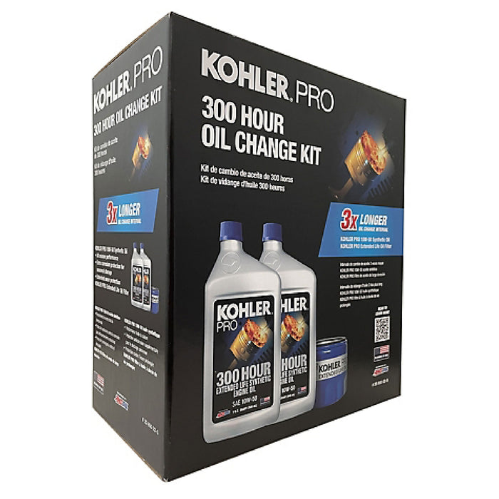Kohler 25 850 02-S Kit de cambio de aceite de 300 horas con aceite 10W-50 y filtro de aceite 