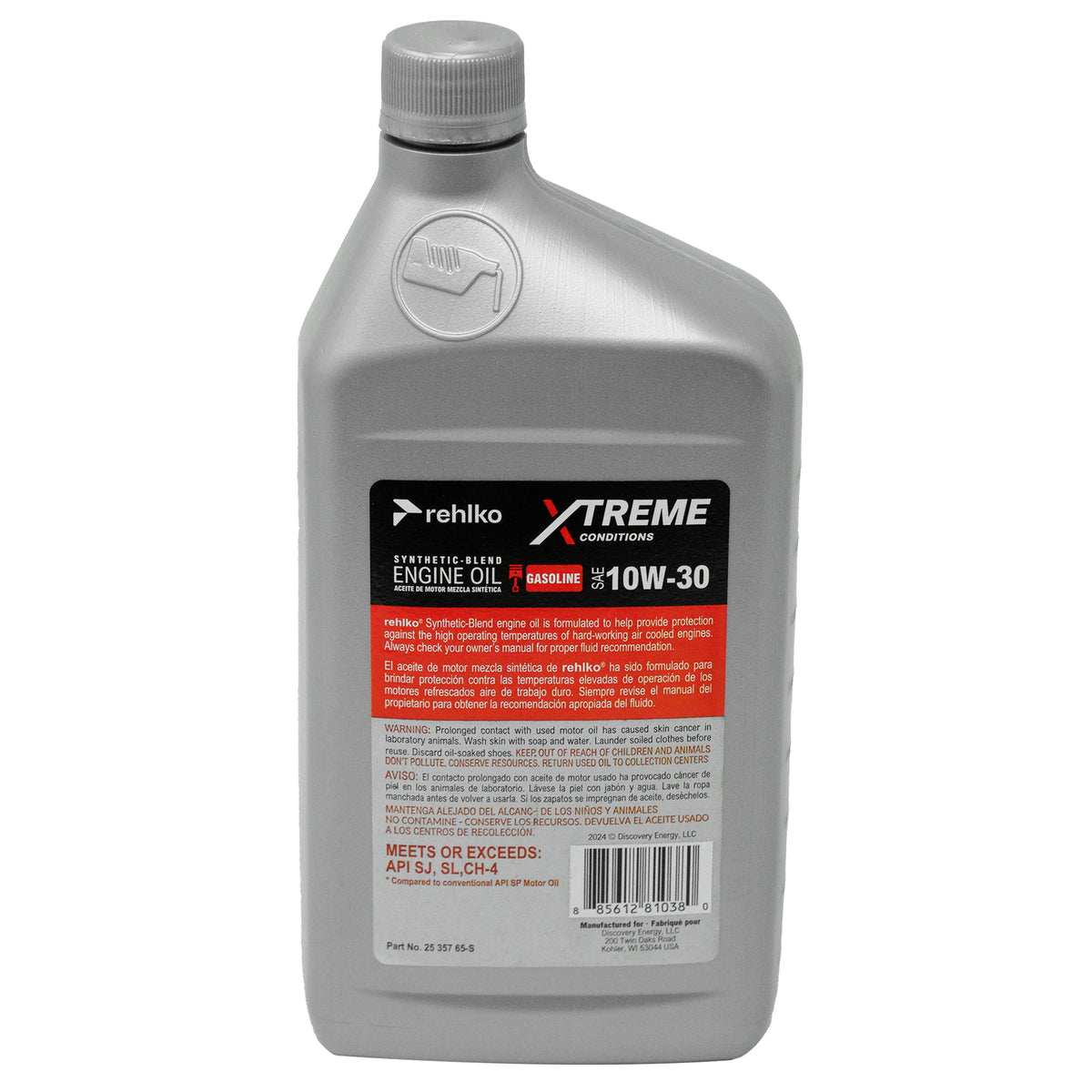 Kohler 25 357 65-S SAE 10W-30 Synthetic-Blend Engine Oil 1 Qt.