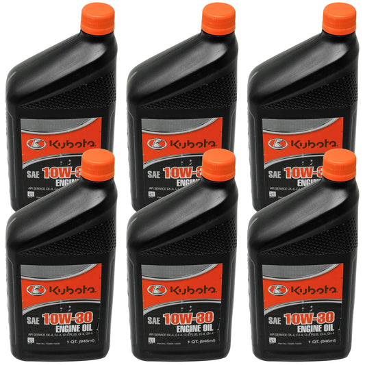 6PK Kubota 70000-10200 SAE 10W-30 Engine Oil 1 Qt.
