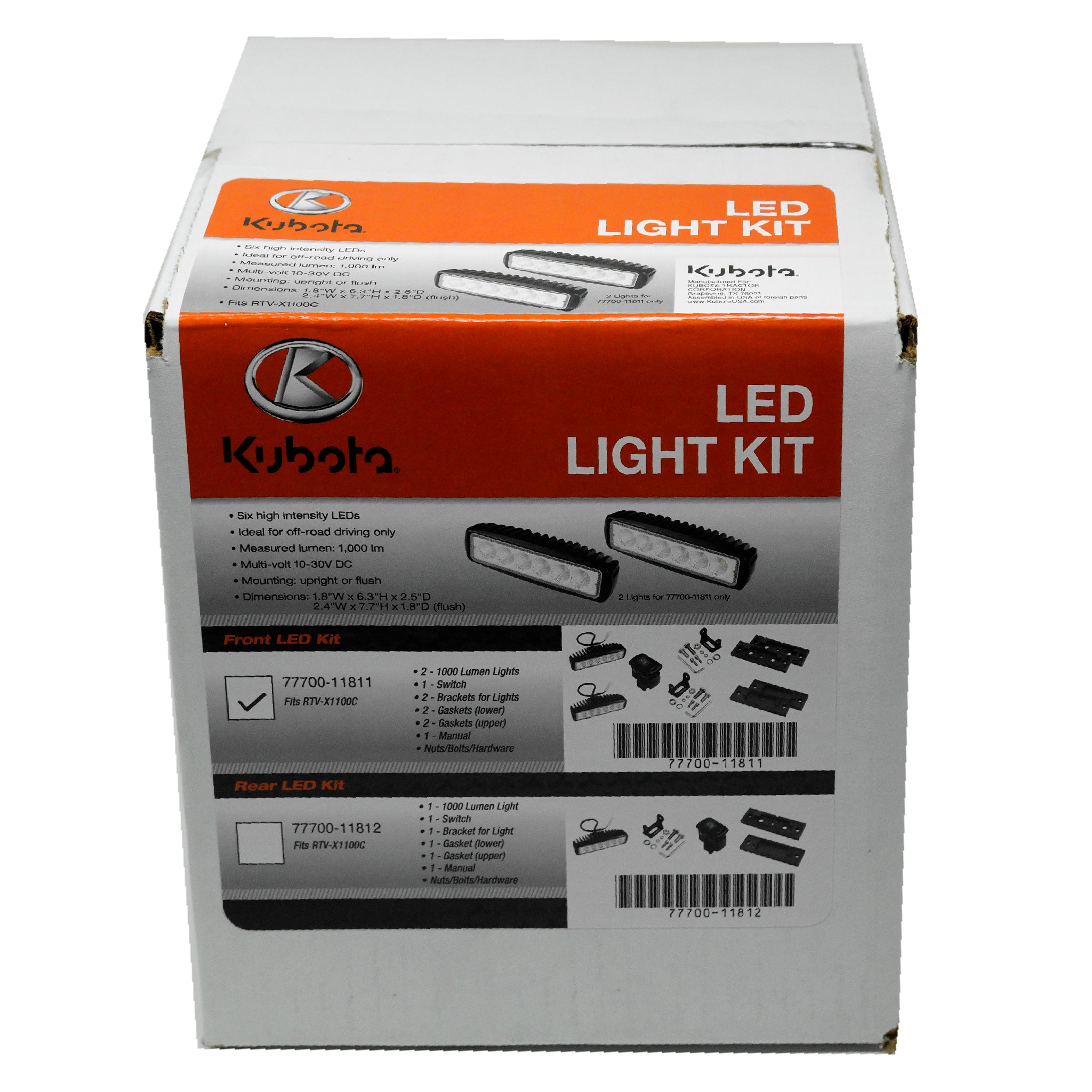 Kit de luces de trabajo delanteras LED Kubota 77700-11811 - RTV-X1100C