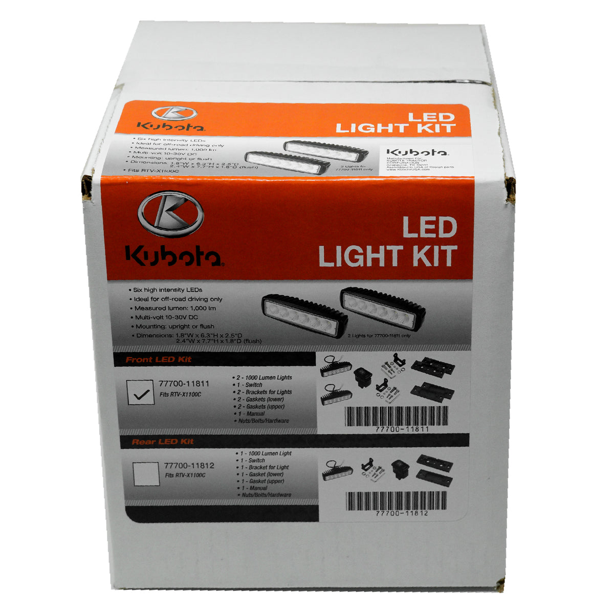 Kit de luces de trabajo delanteras LED Kubota 77700-11811 - RTV-X1100C