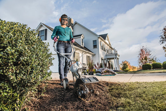 Stihl MM 56 C-E Yard Boss Cultivator with Wheel Kit