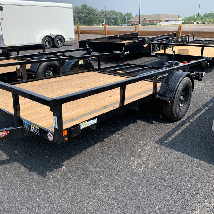 H&H H7612RS-030 12 Ft. Rail Side Open Trailer
