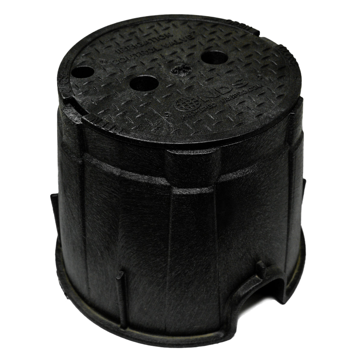 NDS 311BCBLK Caja de válvulas redonda Pro-Spec® Series de 10 pulgadas en color negro con tapa ICV