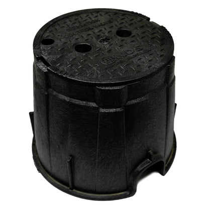 NDS 311BCBLK Caja de válvulas redonda Pro-Spec® Series de 10 pulgadas en color negro con tapa ICV