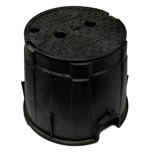 NDS 311BCBLK Caja de válvulas redonda Pro-Spec® Series de 10 pulgadas en color negro con tapa ICV