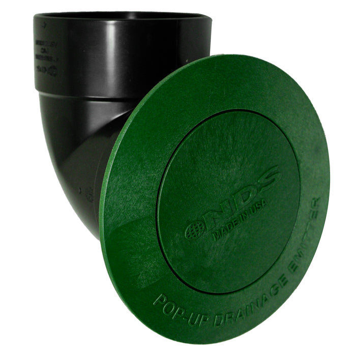 NDS 421 4-inch Pop-Up Springloaded Drainage Emitter with Elbow