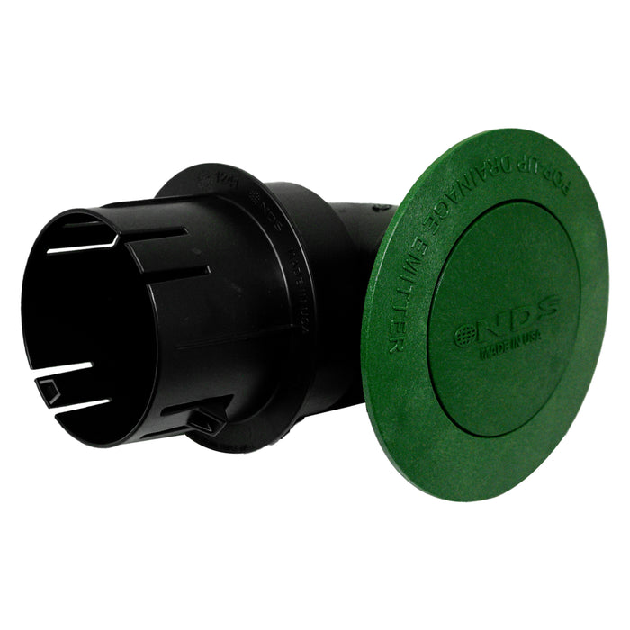 NDS 430 Spring Loaded Pop-Up Drainage Emitter with Elbow and Adapter for 3 in. and 4 in. Drain Pipes