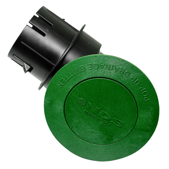 NDS 430 Spring Loaded Pop-Up Drainage Emitter with Elbow and Adapter for 3 in. and 4 in. Drain Pipes