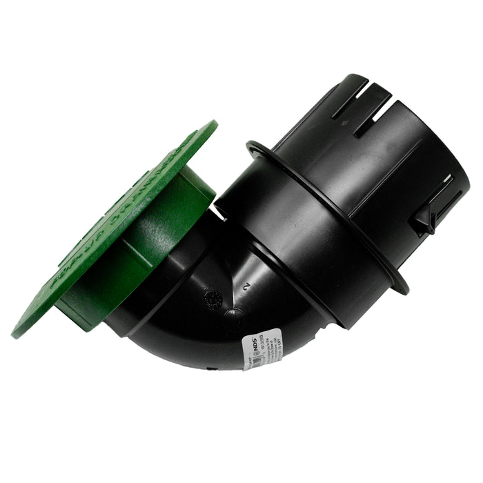 NDS 430 Spring Loaded Pop-Up Drainage Emitter with Elbow and Adapter for 3 in. and 4 in. Drain Pipes