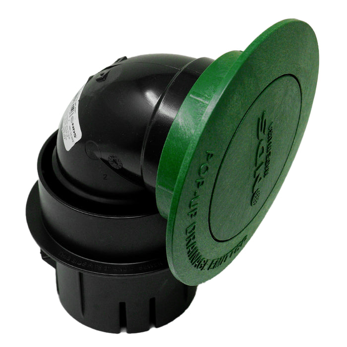 NDS 430 Spring Loaded Pop-Up Drainage Emitter with Elbow and Adapter for 3 in. and 4 in. Drain Pipes