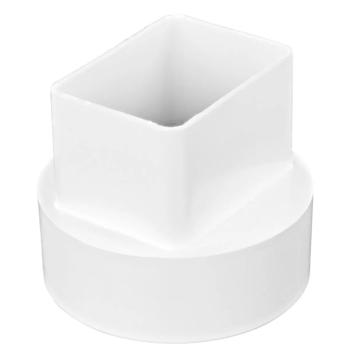 NDS 9P08 Down Spout Centered Adapter PVC 2X3X4