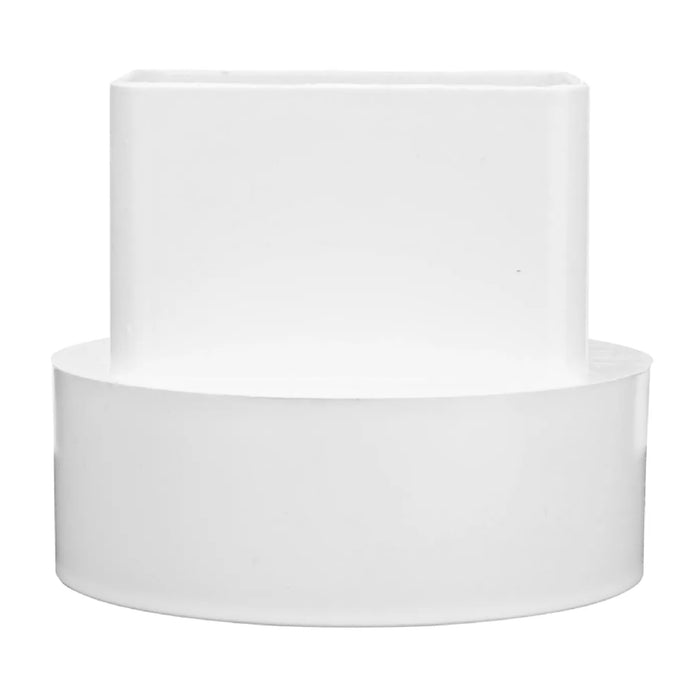 NDS 9P08 Down Spout Centered Adapter PVC 2X3X4