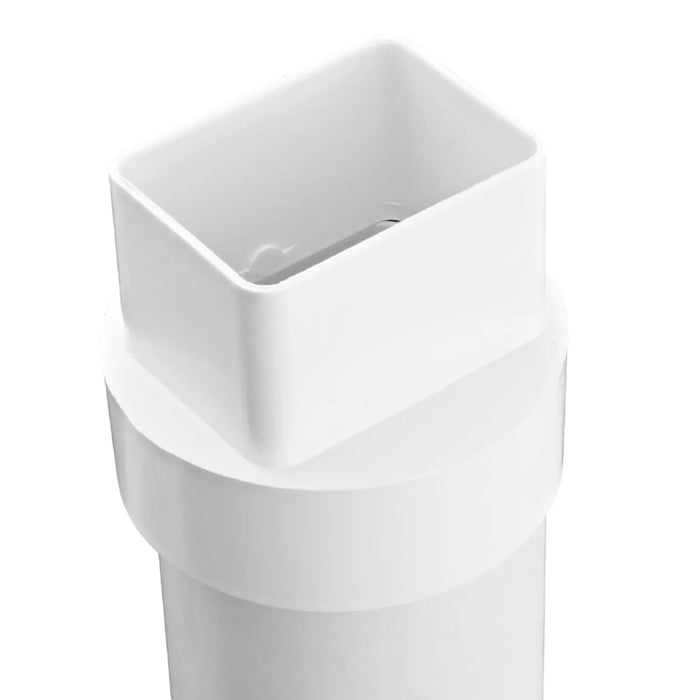 NDS 9P08 Down Spout Centered Adapter PVC 2X3X4