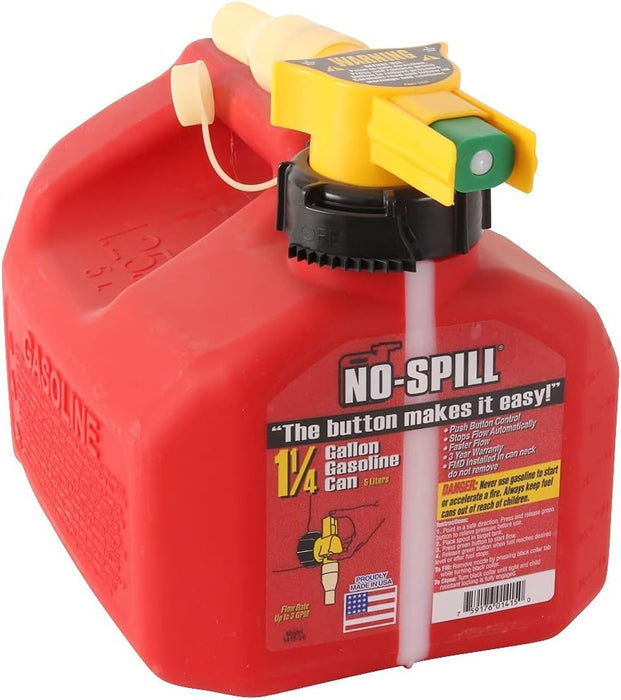No-Spill 1415 1.25 Gallon Gas Can - Red